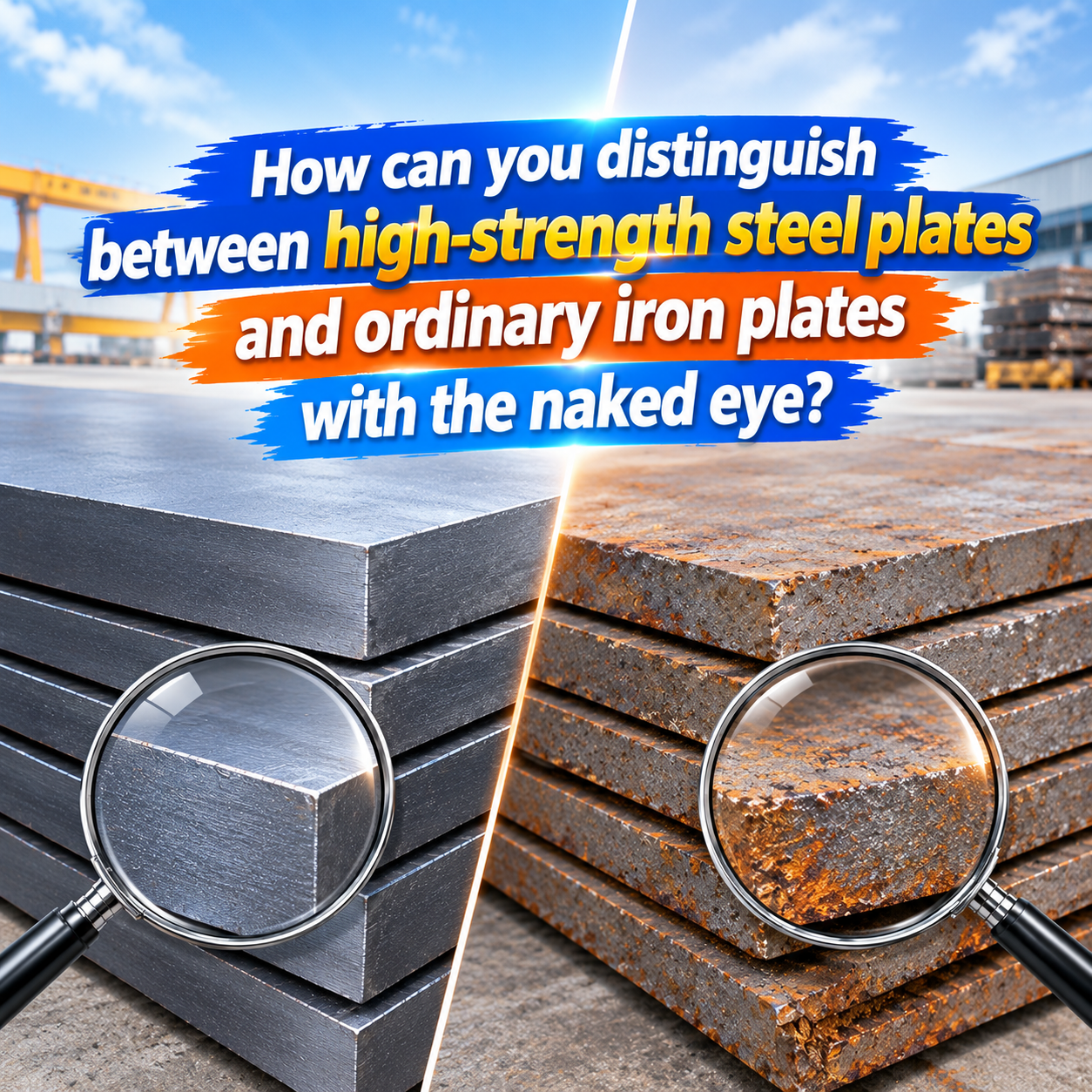How can you distinguish between high-strength steel plates and ordinary iron plates with the naked eye